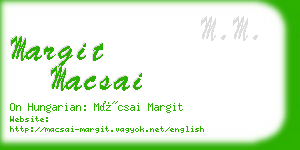 margit macsai business card